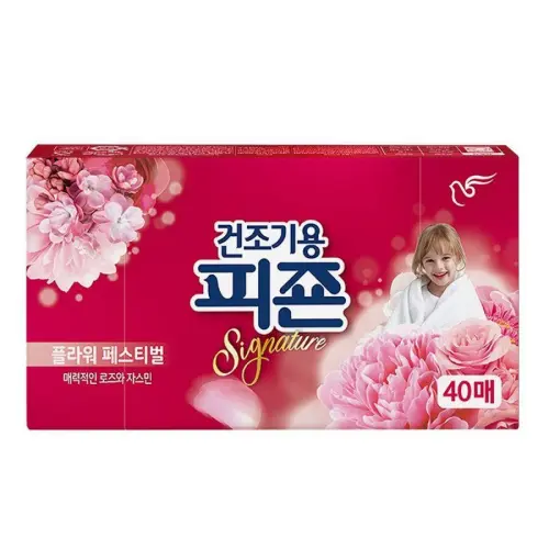 Кондиционер-салфетки для использовании в сушильной машине / Rich Perfume Dryer Sheet Flower Festival, 40 листов