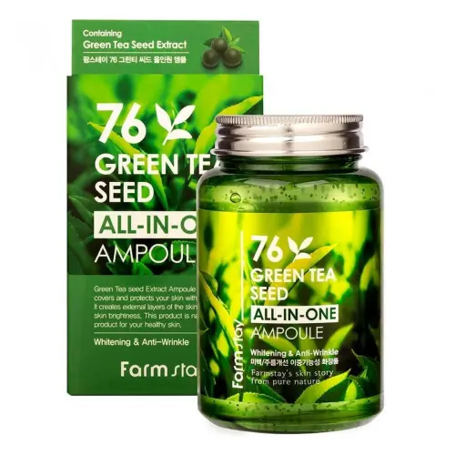 Многофункциональная ампульная сыворотка с зелёным чаем / 76 Green Tea All-In One Ampoule, 250 мл