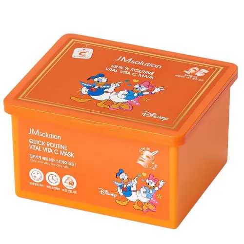 Набор осветляющих тканевых масок для лица с витамином C / Disney Quick Routine Vital Vita C Mask, 350 мл