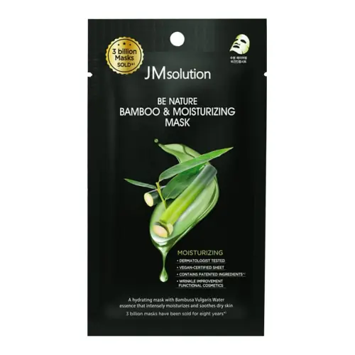 Jmsolution Маска тканевая увлажняющая с экстрактом бамбука / Be Nature Bamboo & Moisturizing Mask, 24 мл