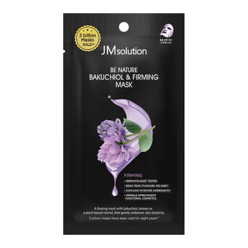 Jmsolution Маска тканевая омолаживающая с календулой и бакучиолом / Be Nature Bakuchiol & Firming Mask, 24 мл