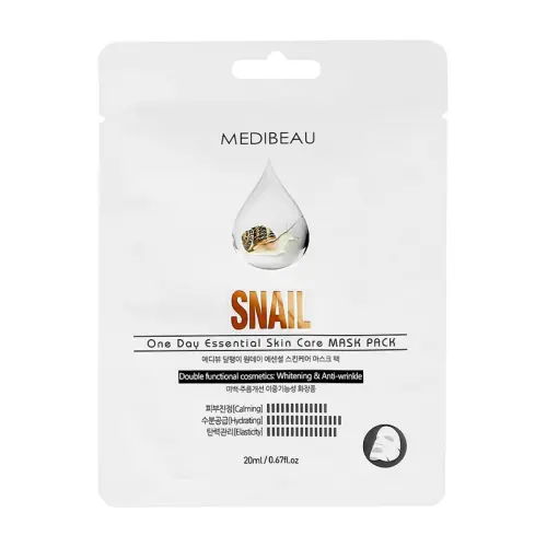 Маска тканевая для лица с экстрактом муцина улитки / One Day Essential Skin Care Mask Pack Snail, 20 мл