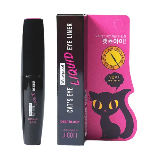 Водостойкая жидкая подводка для глаз / Cat's Eye Waterproof Liquid Eyeliner Deep Black, глубокий черный
