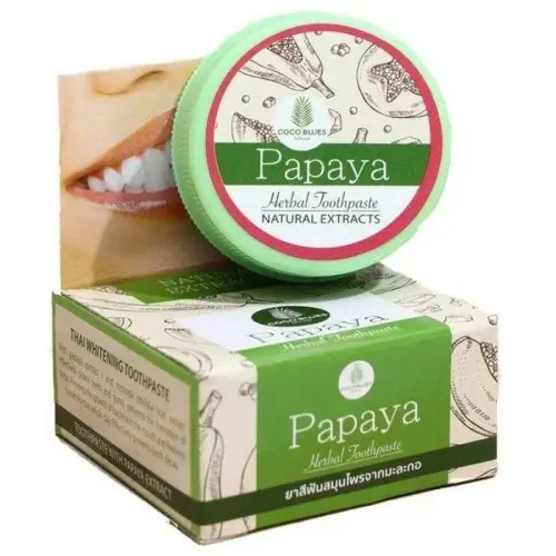 Травяная зубная паста с экстрактом папайи / Papaya Herbal Toothpaste, 30 г