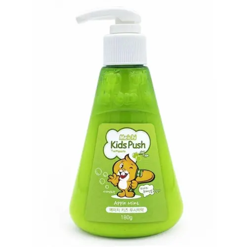 Зубная паста для детей со вкусом яблока и мяты / Meichi Kids Push Apple Mint, 180 г