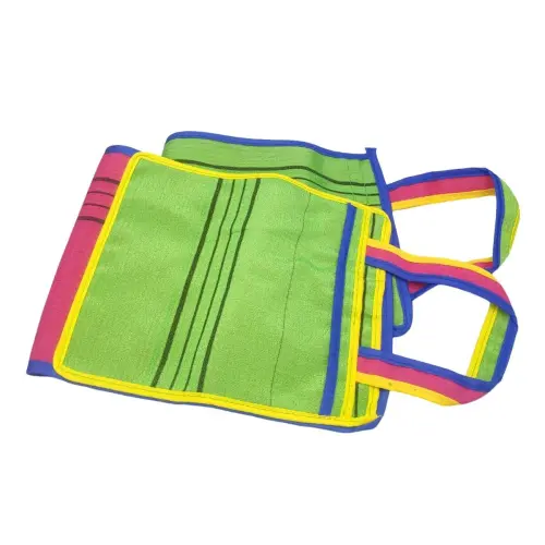 Мочалка для душа с ручками и пилинг-эффектом / Rainbow-Ring Long Exfoliating Towel, розово-зеленая Мочалка для душа с ручками и пилинг-эффектом / Rainbow-Ring Long Exfoliating Towel, розово-зеленая