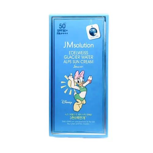 Jmsolution Охлаждающий солнцезащитный крем / Edelweiss Glacier Water Alps Moist Suncream Snow SPF50+/PA++++ Disney Daisy...