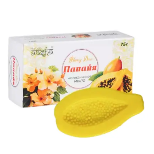 Аюрведическое косметическое мыло / Honey Dew Папайя, 75 г