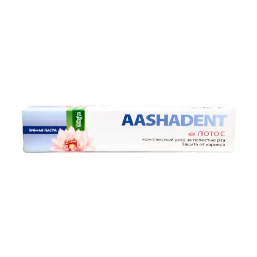 Зубная паста Комплексный уход за полостью рта и защита от кариеса / Aashadent Лотос, 100 г