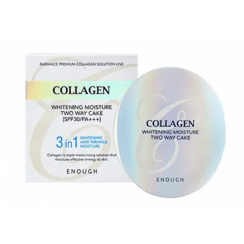 Пудра для светлой кожи со сменным блоком / Collagen Whitening Moisture Two Way Cake №13 SPF30 PA+++, 13 мл x 2