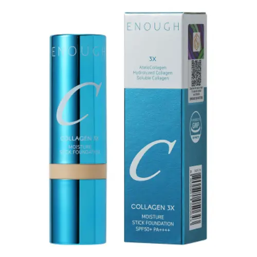 Увлажняющая тональная основа-стик с кистью / Collagen 3X Moisture Stick Foundation #21N, прозрачный бежевый, 14 г