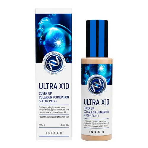 Тональная основа для лица с коллагеном N23 / Ultra X10 Cover-Up Collagen Foundation SPF50+ PA+++, бежевый, 100 г