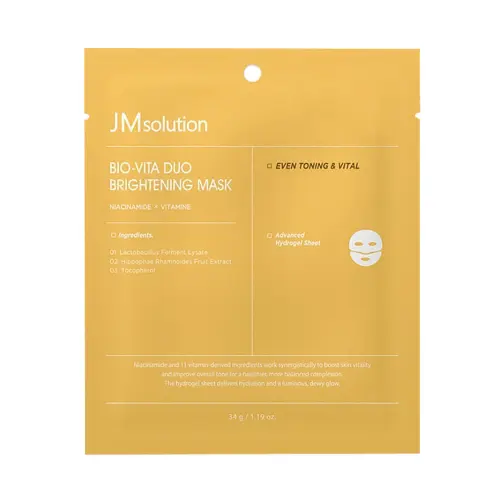 Jmsolution Тающая гидрогелевая маска с ниацинамидом / Bio-Vita Duo Brightening Mask, 34 г