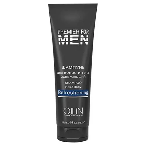 Шампунь для волос и тела мужской освежающий / Premier For Men, 250 мл