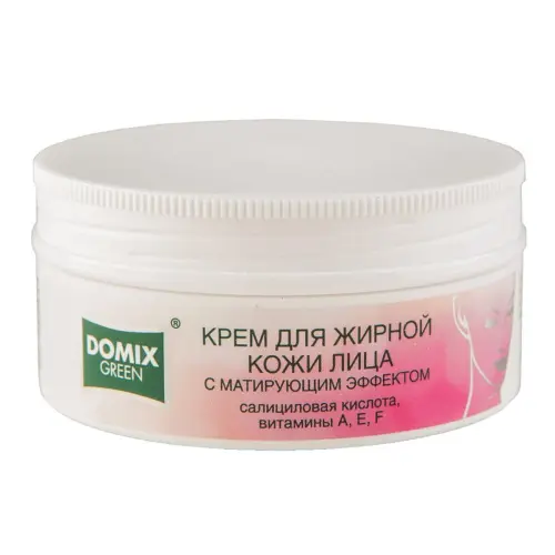 Green Крем для жирной кожи лица с матирующим эффектом с салициловой кислотой, витаминами A, E, F, 75 мл