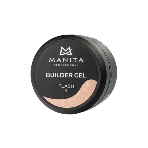 Manita Professional Гель моделирующий для ногтей с хлопьями юки / Builder Gel Flash №04, 15 мл