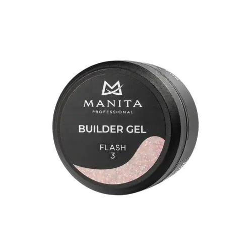Manita Professional Гель моделирующий для ногтей с хлопьями юки / Builder Gel Flash №03, 15 мл
