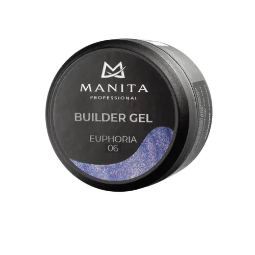 Manita Professional Гель моделирующий для ногтей с хлопьями юки / Builder Gel Euphoria №06, 15 мл