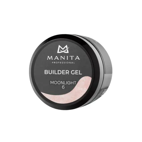 Manita Professional Гель моделирующий для ногтей с хлопьями юки / Builder Gel Moonlight №06, 15 мл