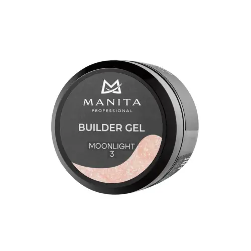Manita Professional Гель моделирующий для ногтей с хлопьями юки / Builder Gel Moonlight №03, 15 мл