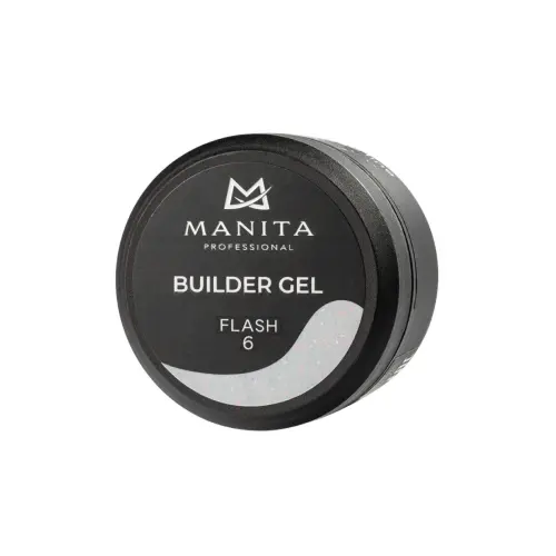 Manita Professional Гель моделирующий для ногтей с хлопьями юки / Builder Gel Flash №06, 15 мл