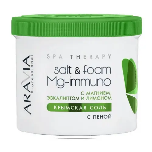Крымская соль с пеной Salt&foam Mg-immuno с магнием, эвкалиптом и лимоном, 730 г