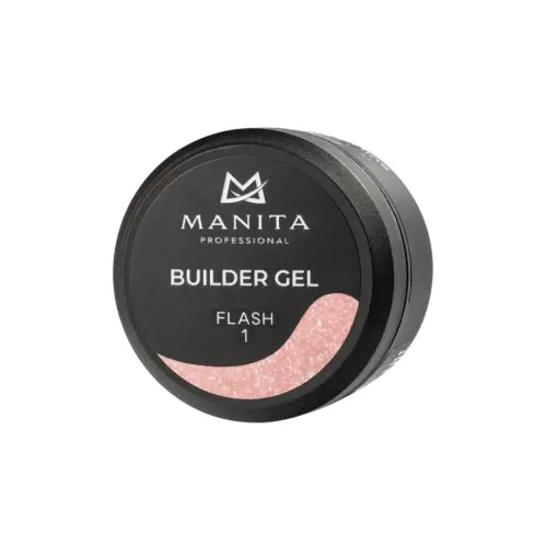 Manita Professional Гель моделирующий для ногтей с хлопьями юки / Builder Gel Flash №01, 15 мл